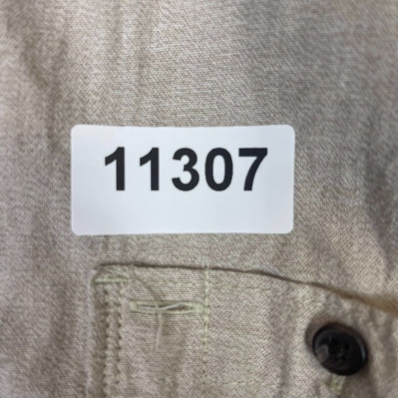 Prana Shirt Adult Medium Gray Short Sleeve Logo Outdoor Hiking Preppy Mens - Picture 8 of 8